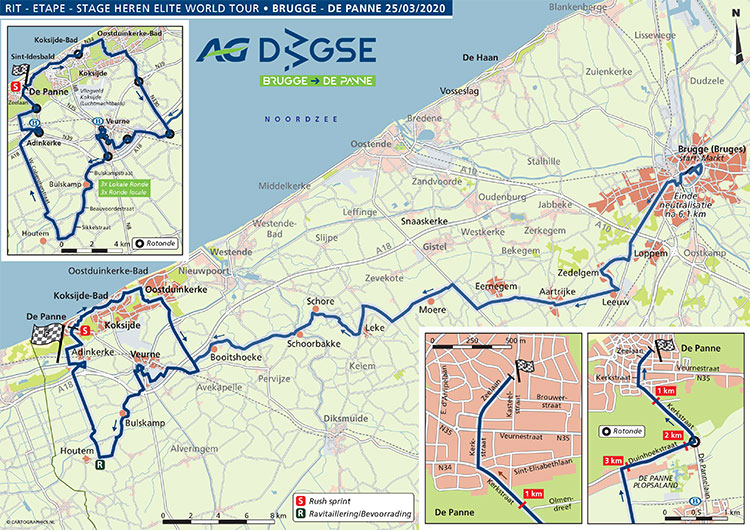 Carte Trois Jours de Brugge-La Panne 2020