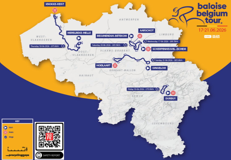 Carte Tour de Belgique 2026