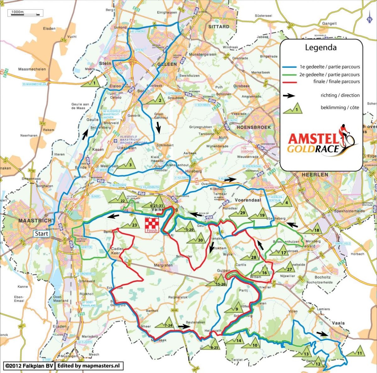 Carte Amstel Gold Race 2012