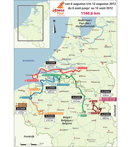 Carte Eneco Tour 2012