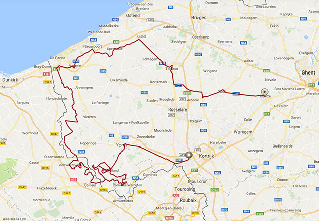Carte Gand-Wevelgem 2018