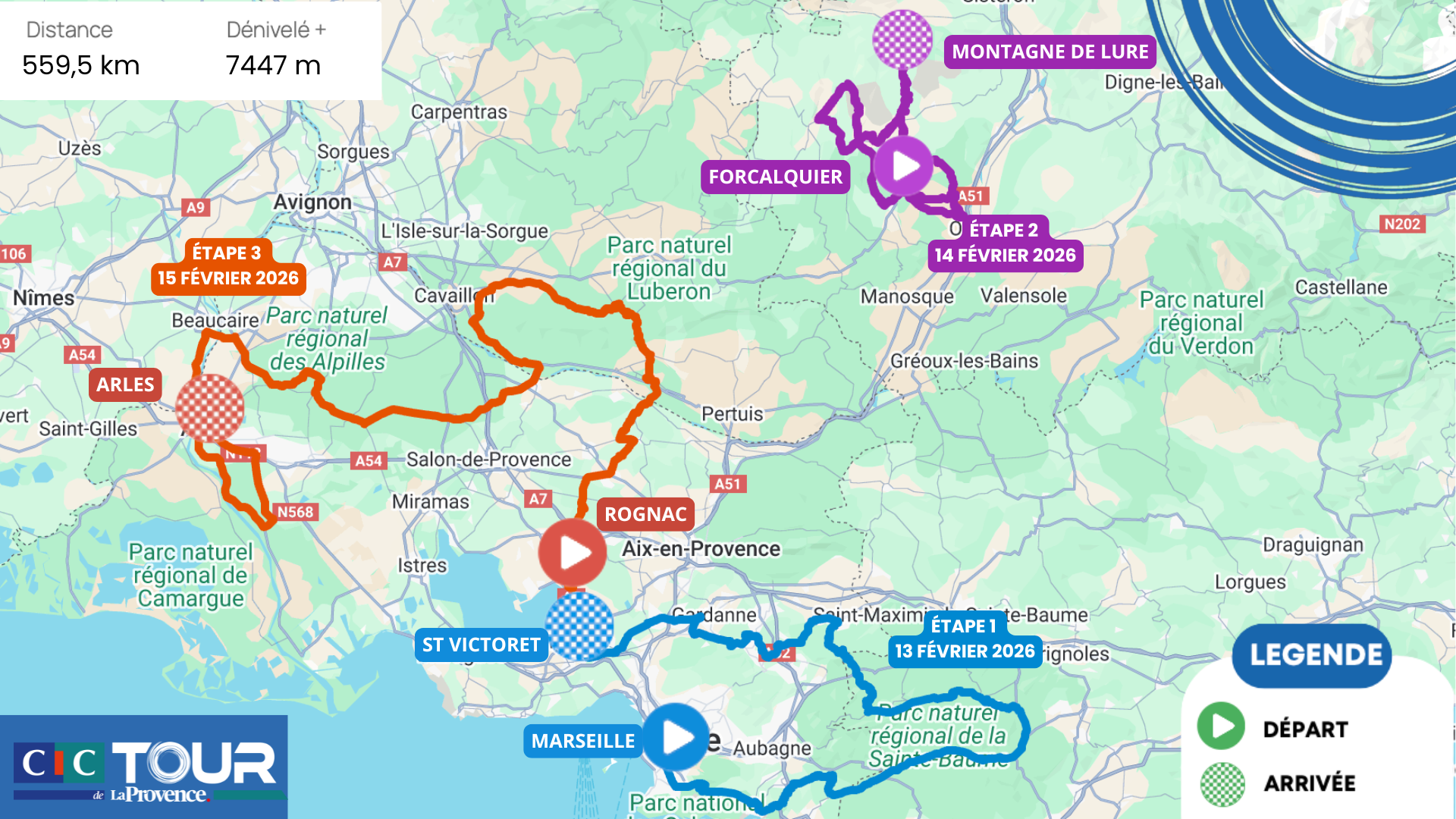 Carte Tour de Provence 2026